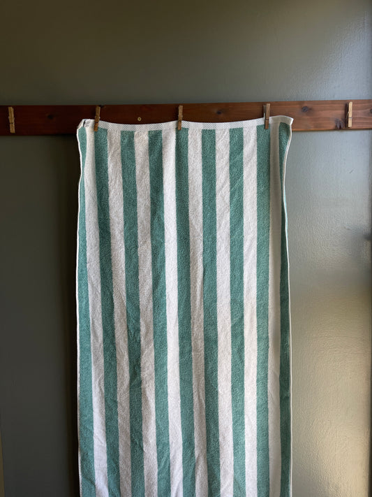 Blue Striped Towel Shorts