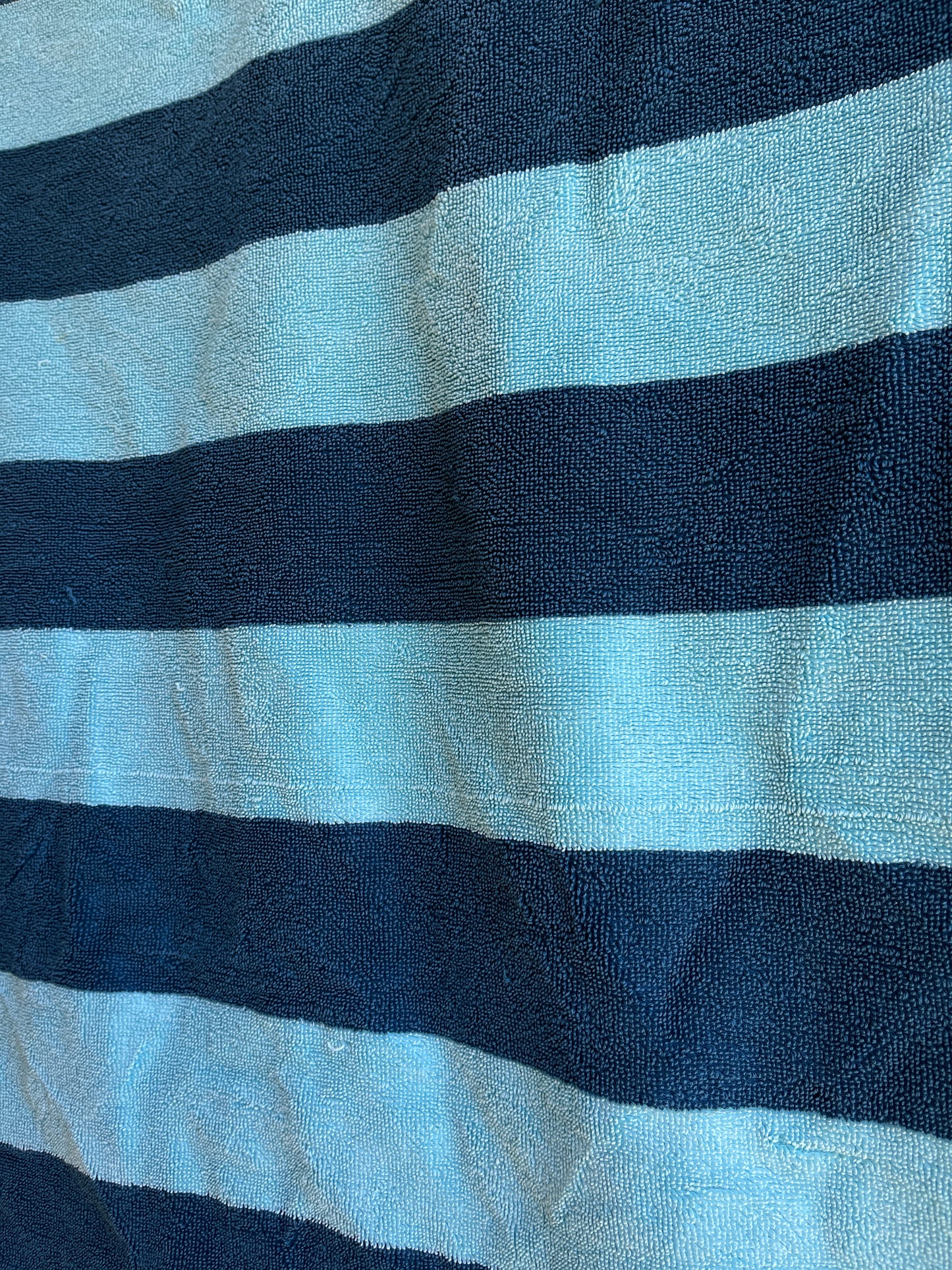 Blue Striped Towel Shorts