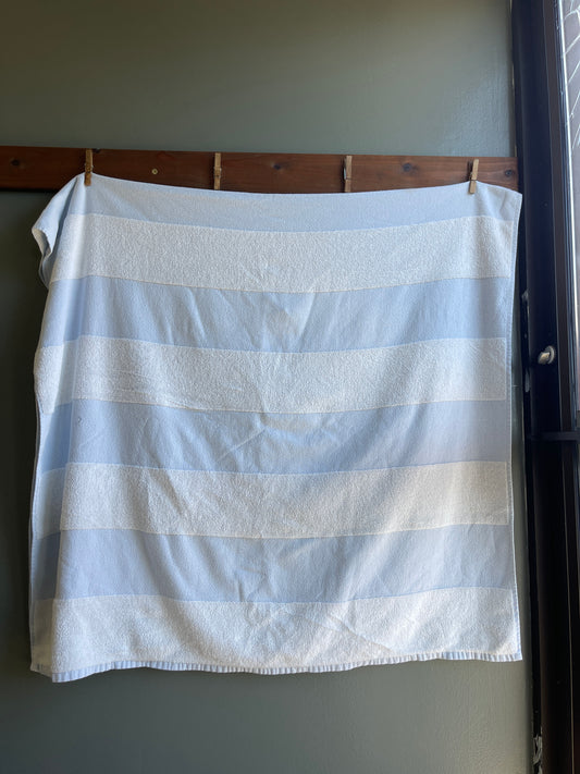 Blue Striped Towel Shorts