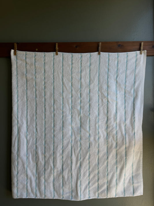 Blue Striped Towel Shorts