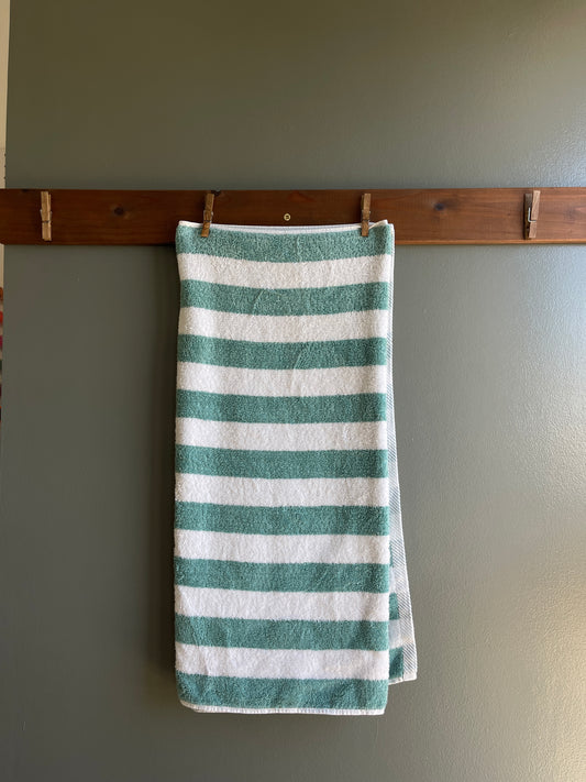 Blue Striped Towel Shorts