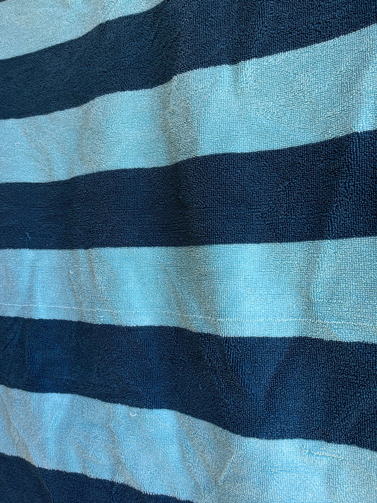 Blue Striped Towel Shorts